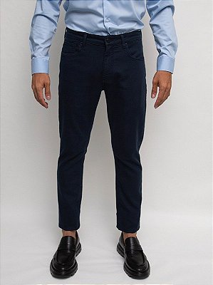 Calça Sarja Slim Five Pockets Marinho Ville de France
