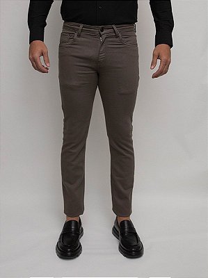 Calça Sarja Slim Five Pockets Oliva Ville de France
