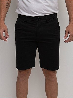 Bermuda Sarja Elastano Preto Ville de France