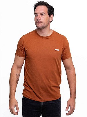 T-Shirt Algodão Egípcio Marrom Ville de France