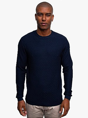Tricot Jacquard Chevron Marinho Aramis