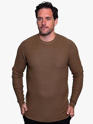 Tricot Jacquard Chevron Ocre Aramis