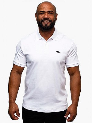 Polo Suedine Branco Calvin Klein