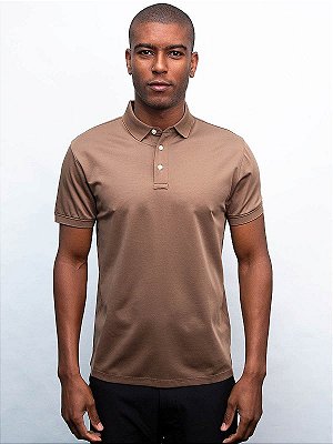 Polo Algodão Australiano Mercerizada Fio 70 Caqui Aramis