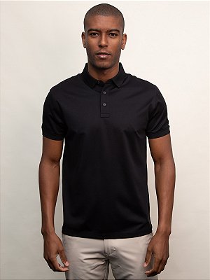 Polo Algodão Australiano Mercerizada Fio 70 Aramis Preto