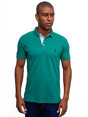 Polo Piquet Pacific Green Aleatory