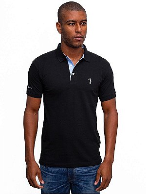 Polo Piquet Preto Aleatory
