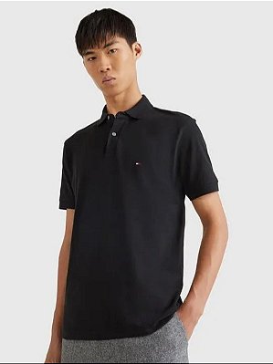 Polo Piquet Regular Fit 1985 Tommy Hilfiger Preto