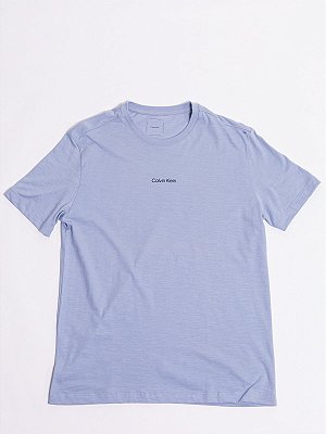 Camiseta Básica Flamê Azul Claro Calvin Klein