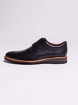 Sapato Couro Derby Preto