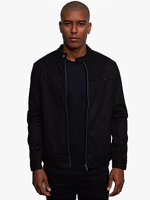 Jaqueta Slim Suede Preto Docthos