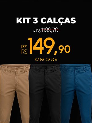 Kit 3 Calças Alfaiataria Victory Giacomelli Uomo