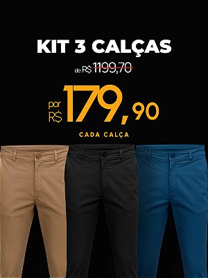 Kit 3 Calças Alfaiataria Victory Ville de France