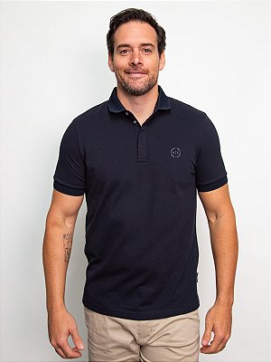 Polo Piquet Elastano Slim Navy Armani Exchange