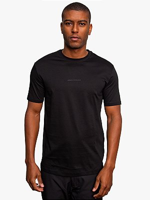 Camiseta Algodão Mercerizado Preto Armani Exchange