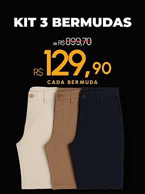 Kit 3 Bermudas  Chino Ville de France