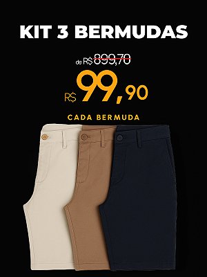 Kit 3 Bermudas Chino Ville de France