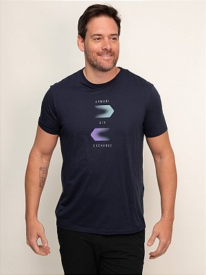 Camiseta Estampa Slim Armani Exchange Navy