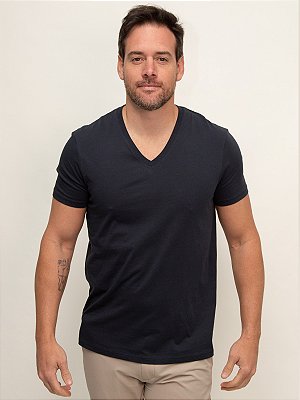 Camiseta Gola V Slim Armani Exchange Navy