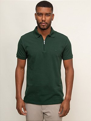 Polo Zíper Aramis Verde Floresta