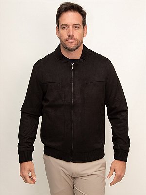 Jaqueta Suede Slim Ville de France Preto