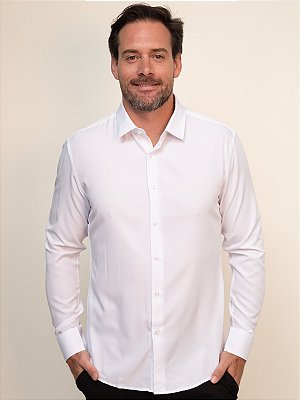 Camisa Soft Tech Slim Giacomelli Uomo Branco