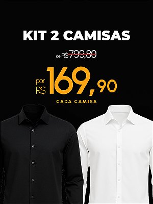 Kit 2 Camisas Soft Tech Slim Giacomelli Uomo