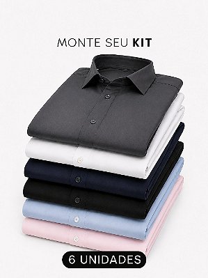 Kit 6 Camisas Soft Tech Slim Giacomelli Uomo