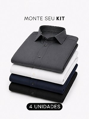Kit 4 Camisas Soft Tech Slim Giacomelli Uomo