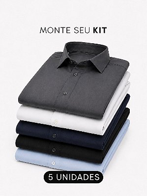 Kit 5 Camisas Soft Tech Slim Giacomelli Uomo