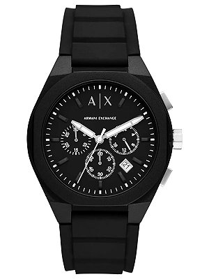 Relógio Armani Exchange Chronograph Silicone Preto