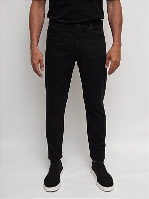 Calça Sarja Slim Five Pockets Ville de France Preto