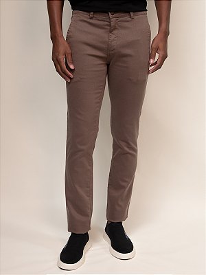 Calça Sarja Andrews Bolso Faca Ville de France Khaki