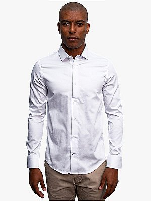 Camisa Manga Longa Slim Branco Ville de France