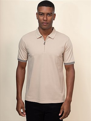 Polo Zíper Saint-Tropez Ville de France Khaki