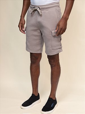 Bermuda Moletom Cargo Ville de France Khaki