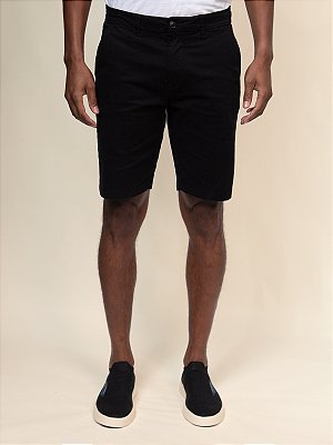 Bermuda Sarja Elastano Preto Ville de France