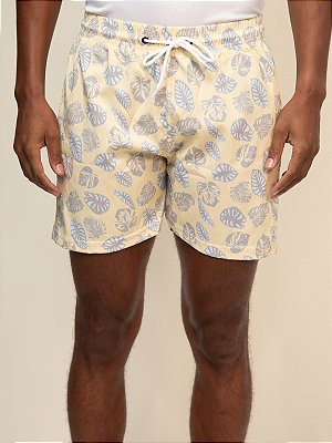 Shorts Estampado Ville de France Amarelo