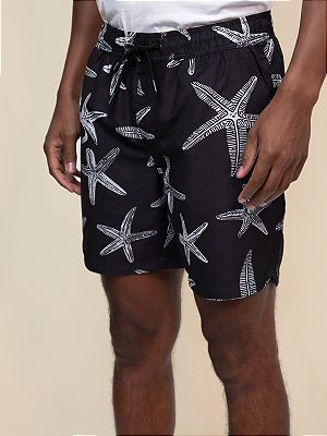 Shorts Estampado c/ Forro Ville de France Preto