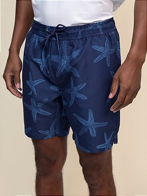Shorts Estampado c/ Forro Ville de France Marinho