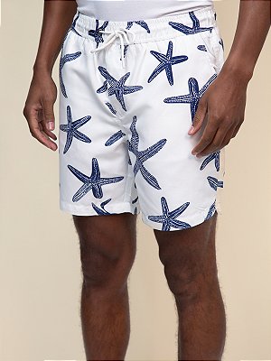 Shorts Estampado c/ Forro Ville de France Branco