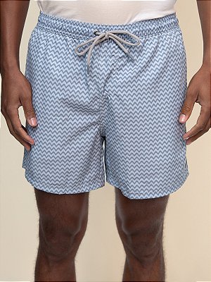 Shorts Estampado c/ Forro Aleatory Cinza 9A