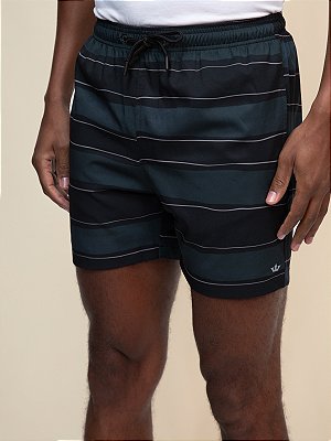 Shorts Estampado Listrado Docthos Chumbo