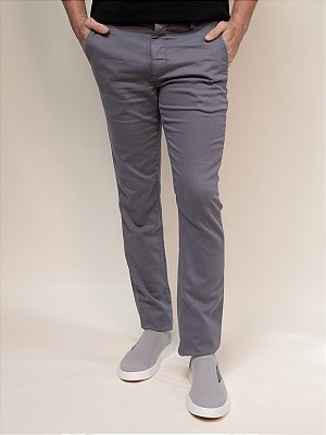 Calça Sarja Squash Bolso Faca Ville de France Steel Gray