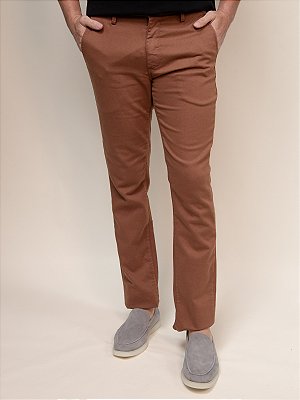 Calça Sarja Squash Bolso Faca Ville de France Root Beer