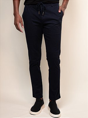 Calça Sarja Cós Elástico Ville de France Marinho