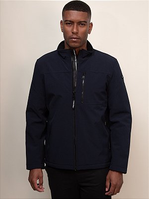 Jaqueta Flat com Pelo Calvin Klein Marinho