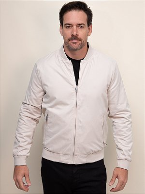 Jaqueta Bomber Dupla Face Ville de France Areia