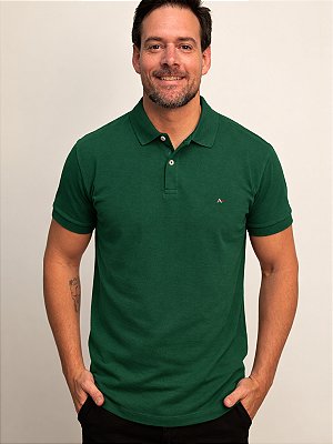 Polo Piquet Detalhe Interno Aramis Verde Intenso