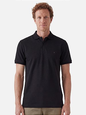 Polo Aramis Manga Curta Piquet Color Fix Preto